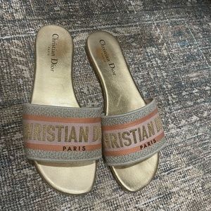 Christian Dior authentic flat slide size 37